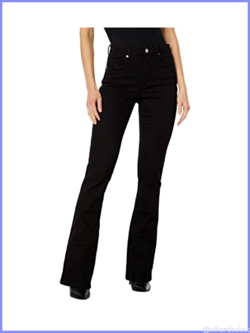 High Rise Mini Boot Cut Five Pocket Jeans